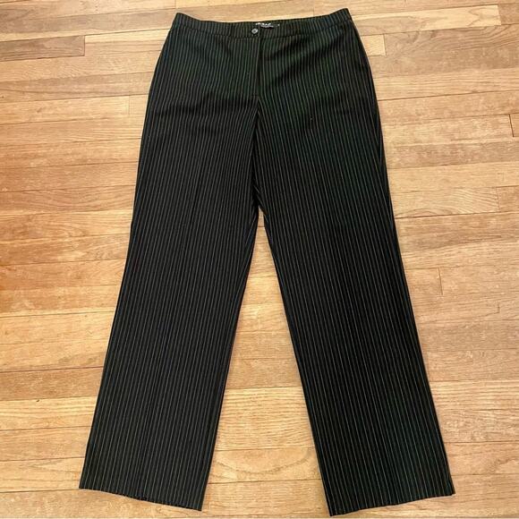 Tribal black white stripe wide leg high rise casual dress pants size 12 b8 - Picture 1 of 6
